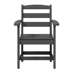 WestinTrends Ashore 5-Piece HDPE Outdoor Square Patio Dining Table Set with Armchairs