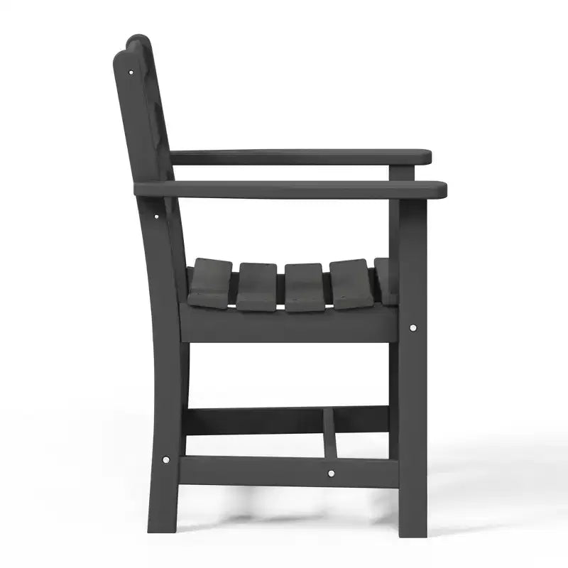WestinTrends Ashore 5-Piece HDPE Outdoor Square Patio Dining Table Set with Armchairs