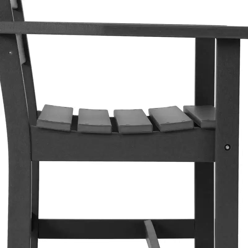 WestinTrends Ashore 5-Piece HDPE Outdoor Square Patio Dining Table Set with Armchairs