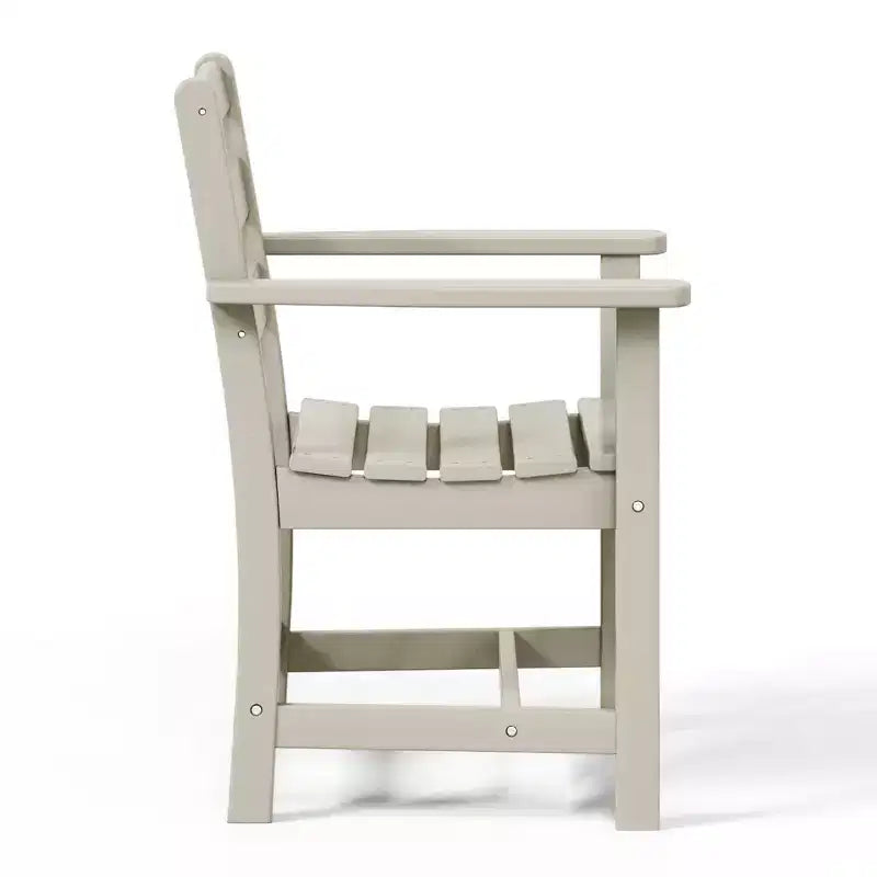 WestinTrends Ashore 5-Piece HDPE Outdoor Square Patio Dining Table Set with Armchairs