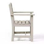 WestinTrends Ashore 5-Piece HDPE Outdoor Square Patio Dining Table Set with Armchairs