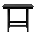 WestinTrends Ashore 5-Piece HDPE Outdoor Square Patio Dining Table Set with Armchairs
