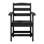 WestinTrends Ashore 5-Piece HDPE Outdoor Square Patio Dining Table Set with Armchairs