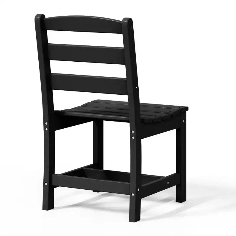 WestinTrends Ashore 5-Piece HDPE Outdoor Square Patio Dining Table Set with Armless Side Chairs