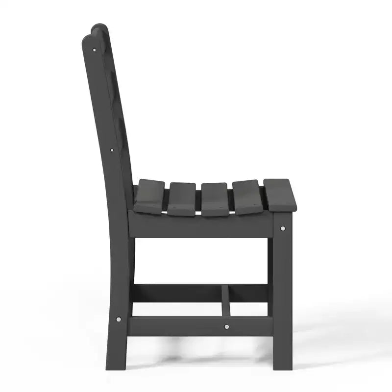 WestinTrends Ashore 5-Piece HDPE Outdoor Square Patio Dining Table Set with Armless Side Chairs