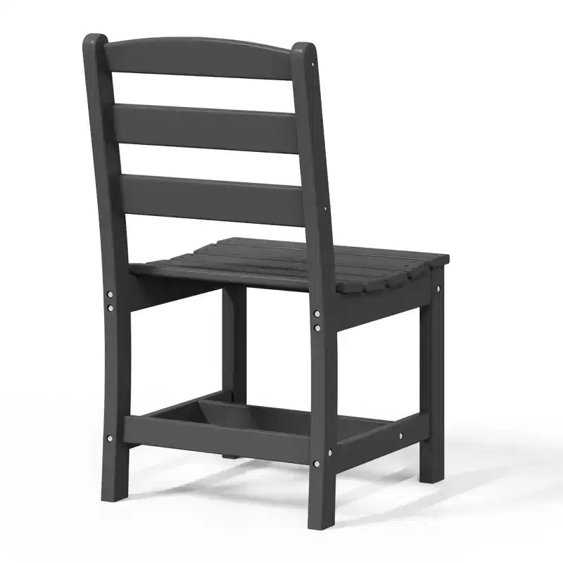 WestinTrends Ashore 5-Piece HDPE Outdoor Square Patio Dining Table Set with Armless Side Chairs