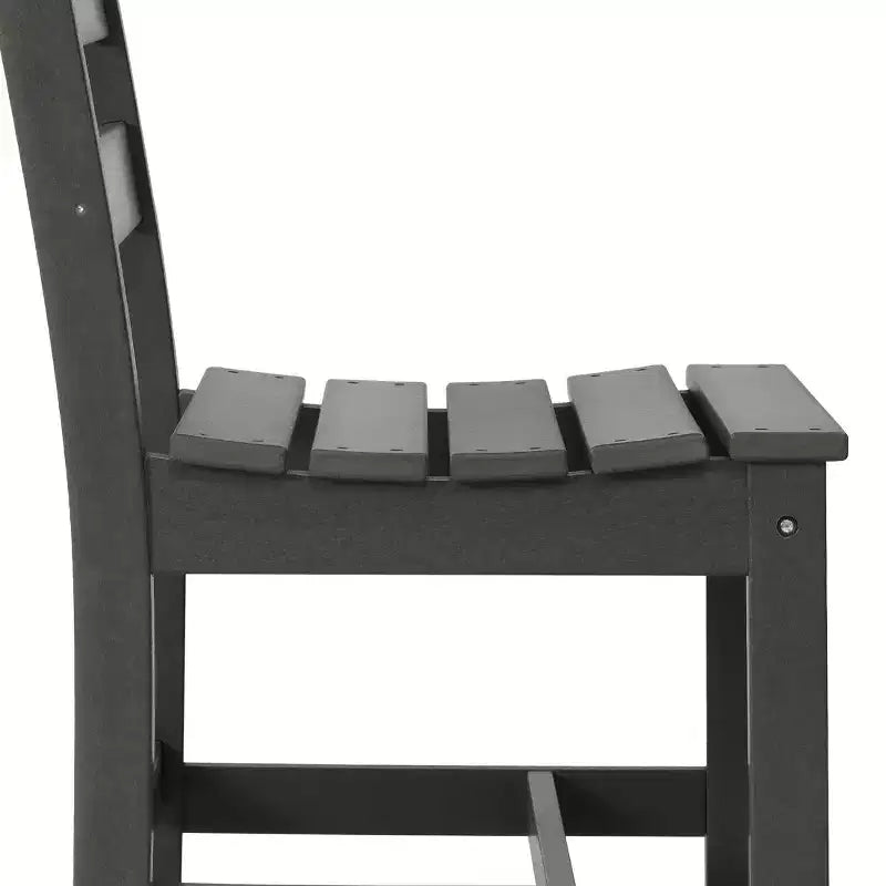 WestinTrends Ashore 5-Piece HDPE Outdoor Square Patio Dining Table Set with Armless Side Chairs