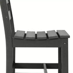 WestinTrends Ashore 5-Piece HDPE Outdoor Square Patio Dining Table Set with Armless Side Chairs