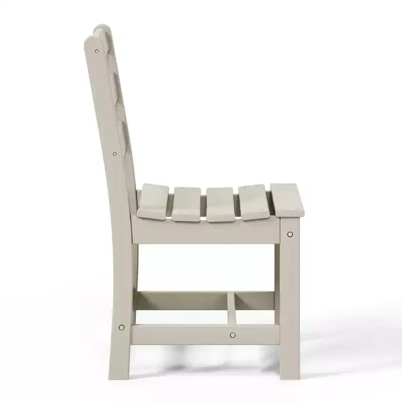 WestinTrends Ashore 5-Piece HDPE Outdoor Square Patio Dining Table Set with Armless Side Chairs