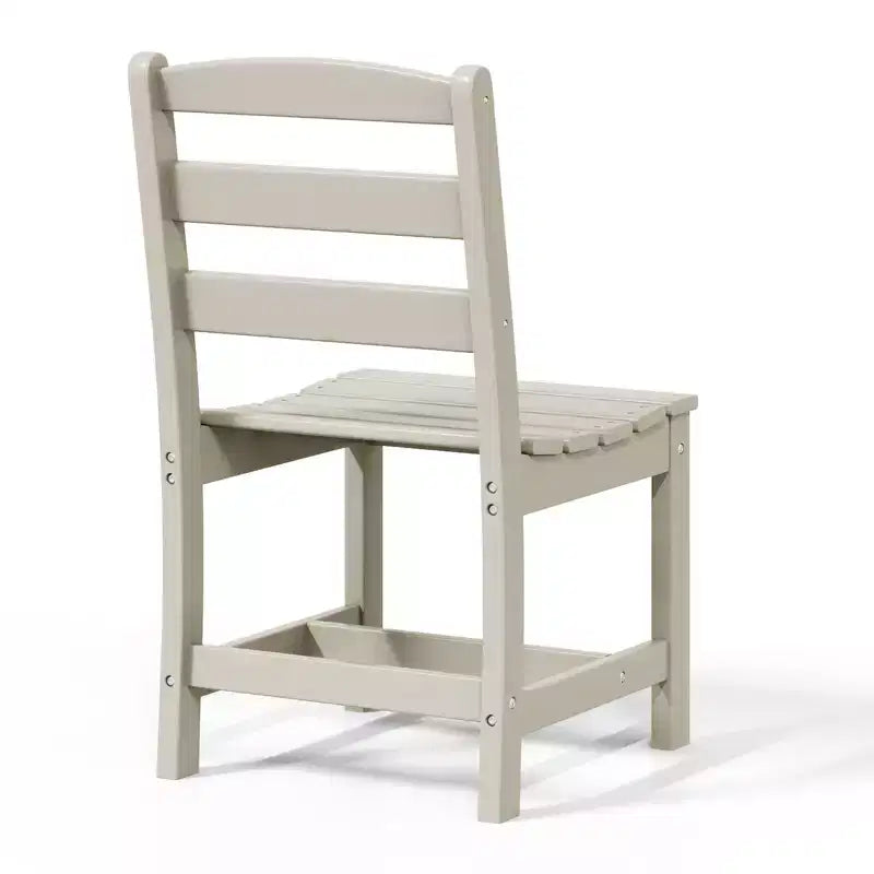WestinTrends Ashore 5-Piece HDPE Outdoor Square Patio Dining Table Set with Armless Side Chairs