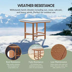 WestinTrends Ashore 5-Piece HDPE Outdoor Square Patio Dining Table Set with Armless Side Chairs