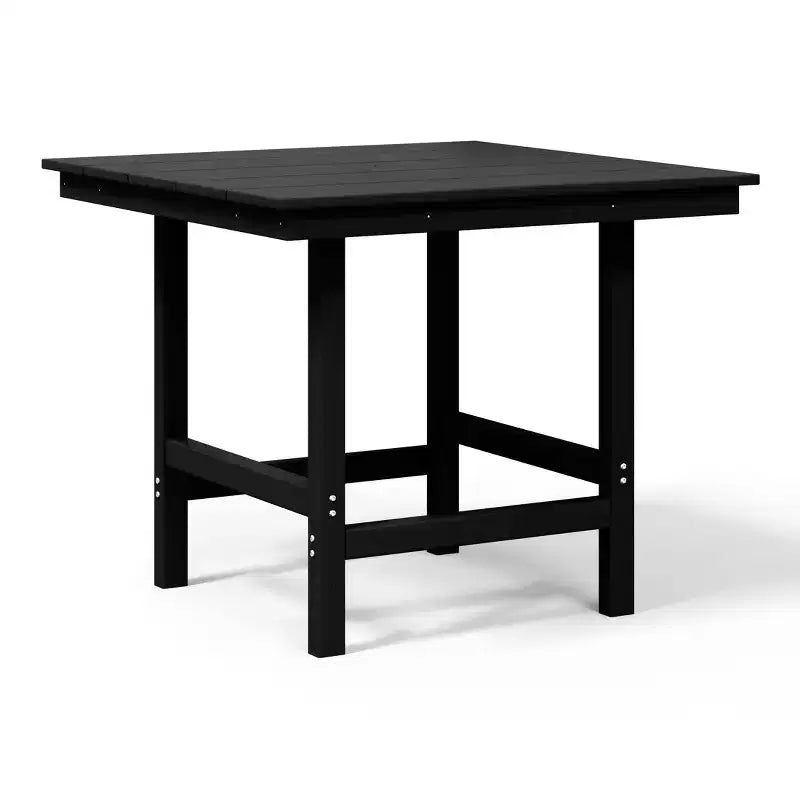 WestinTrends Ashore 5-Piece HDPE Outdoor Square Patio Dining Table Set with Armless Side Chairs