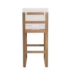 Christopher Knight Home Goleta 3 Piece Outdoor Acacia Wood Bar Set with Water-Resistant Cushions