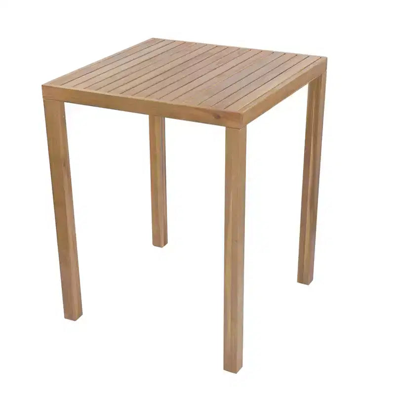 Christopher Knight Home Goleta 3 Piece Outdoor Acacia Wood Bar Set with Water-Resistant Cushions
