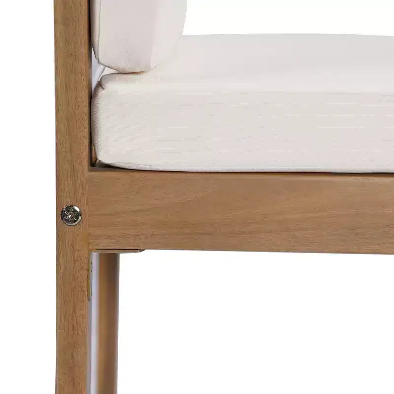 Christopher Knight Home Goleta 3 Piece Outdoor Acacia Wood Bar Set with Water-Resistant Cushions