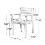 Christopher Knight Home Balfour 9 Piece Outdoor Rustic Acacia Wood Dining Set