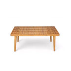Christopher Knight Home Ashe Rustic 5 Piece Patio Acacia Wood Dining Set with Cushions