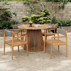 Christopher Knight Home Sett Rustic 5 Piece Patio Acacia Wood Dining Set