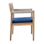 Christopher Knight Home Sivir Modern Coastal 5 Piece Patio Acacia Wood Dining Set with Cushions