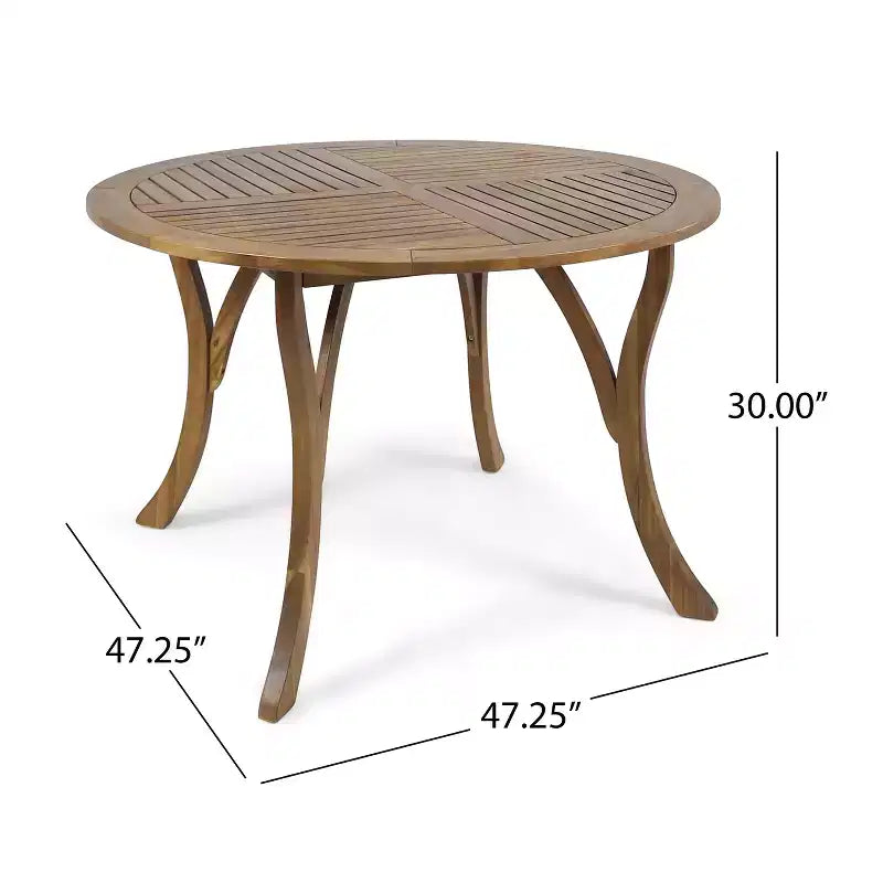 Christopher Knight Home Jerzie Outdoor Acacia Wood and Wicker 5 Piece Dining Set
