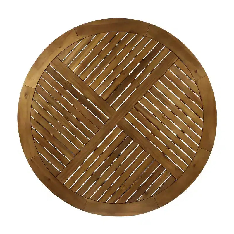 Christopher Knight Home Jerzie Outdoor Acacia Wood and Wicker 5 Piece Dining Set