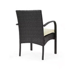 Christopher Knight Home Caraga Outdoor Acacia Wood and Wicker 7 Piece Dining Set with Cushion