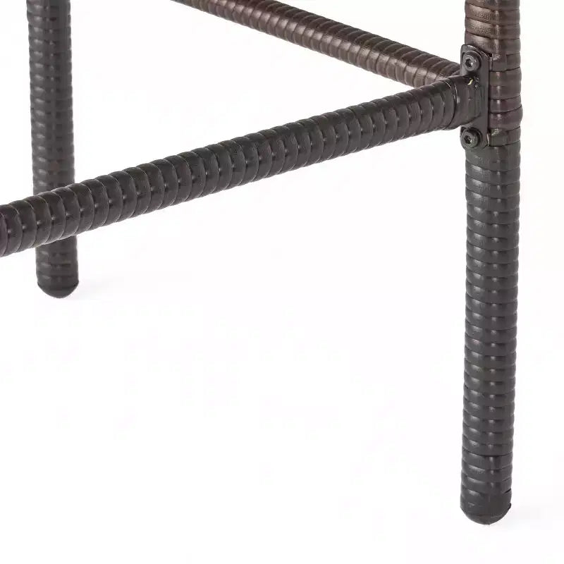GDFStudio Barnby Outdoor Wicker and Iron 3 Piece Bar Set