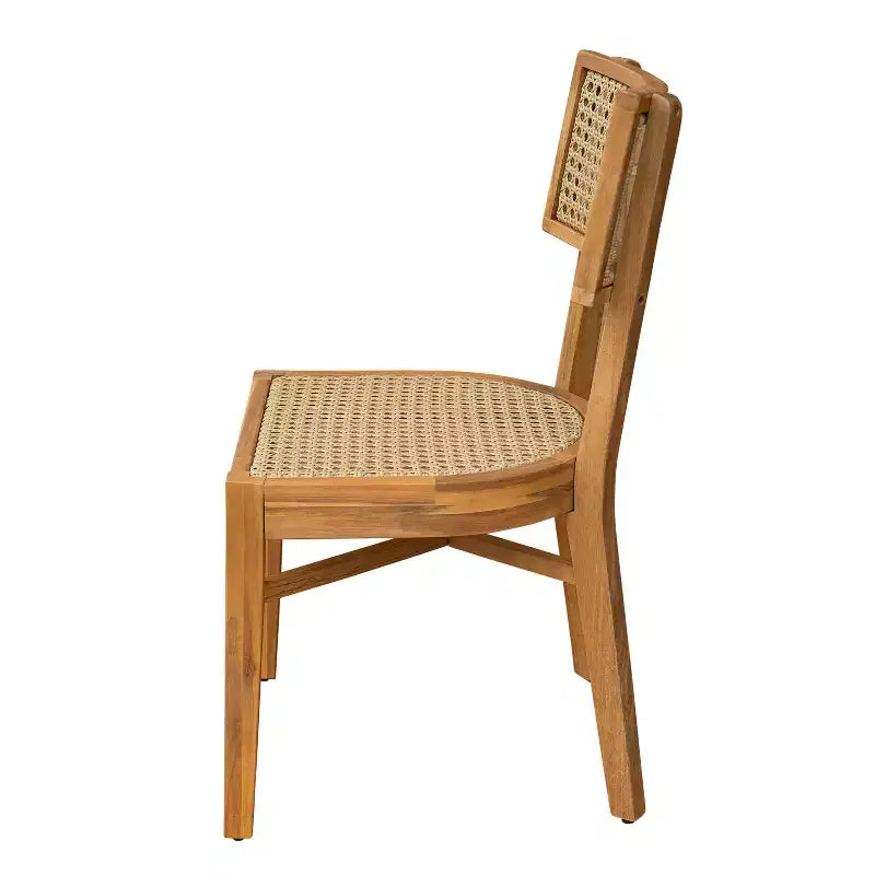 Christopher Knight Home Skirk 7 Piece Patio Rustic Acacia Wood Dining Set with Slatted Table