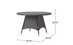 GDFStudio Dion Outdoor Wicker 5 Piece Dining Set with Cushions