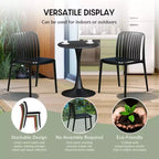 WestinTrends Playa 5-Piece Outdoor Metal Dining Table Set And Stackable Resin Patio Chairs