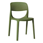 WestinTrends Playa 5-Piece Round Metal Bistro Dining Table Set And Stackable Resin Patio Dining Side Chairs