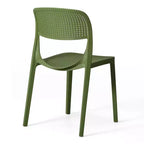 WestinTrends Playa 5-Piece Round Metal Bistro Dining Table Set And Stackable Resin Patio Dining Side Chairs