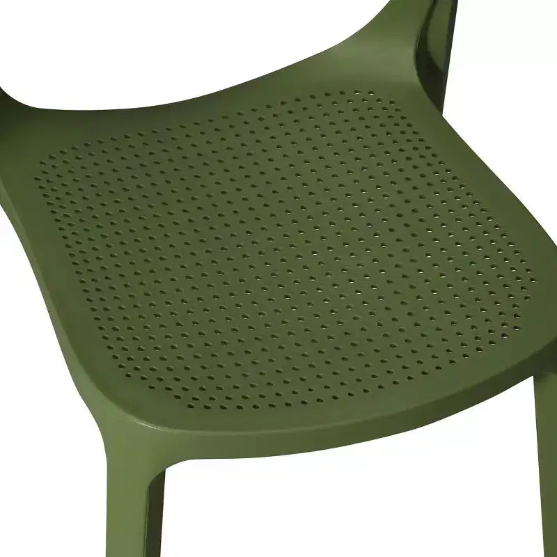 WestinTrends Playa 5-Piece Round Metal Bistro Dining Table Set And Stackable Resin Patio Dining Side Chairs