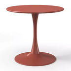 WestinTrends Playa 5-Piece Round Metal Bistro Dining Table Set And Stackable Resin Patio Dining Side Chairs