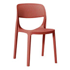 WestinTrends Playa 5-Piece Round Metal Bistro Dining Table Set And Stackable Resin Patio Dining Side Chairs