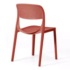 WestinTrends Playa 5-Piece Round Metal Bistro Dining Table Set And Stackable Resin Patio Dining Side Chairs