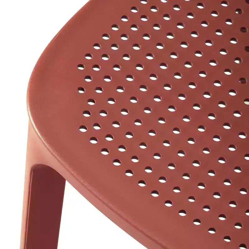 WestinTrends Playa 5-Piece Round Metal Bistro Dining Table Set And Stackable Resin Patio Dining Side Chairs