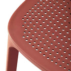 WestinTrends Playa 5-Piece Round Metal Bistro Dining Table Set And Stackable Resin Patio Dining Side Chairs