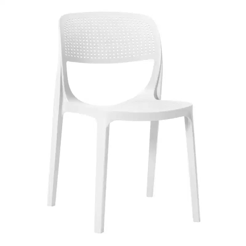 WestinTrends Playa 5-Piece Round Metal Bistro Dining Table Set And Stackable Resin Patio Dining Side Chairs