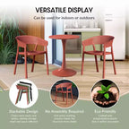 WestinTrends Playa 5-Piece Indoor Outdoor Metal Patio Dining Table Set With Stackable Patio Chairs