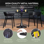 WestinTrends Playa 5-Piece Indoor Outdoor Metal Patio Dining Table Set With Stackable Patio Chairs