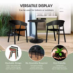 WestinTrends Playa 5-Piece Indoor Outdoor Metal Patio Dining Table Set With Stackable Patio Chairs