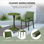 WestinTrends Playa 5-Piece Indoor Outdoor Round Metal Patio Dining Table Set With Stackable Patio Dining Side Chairs