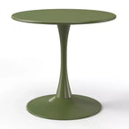 WestinTrends Playa 5-Piece Indoor Outdoor Round Metal Patio Dining Table Set With Stackable Patio Dining Side Chairs