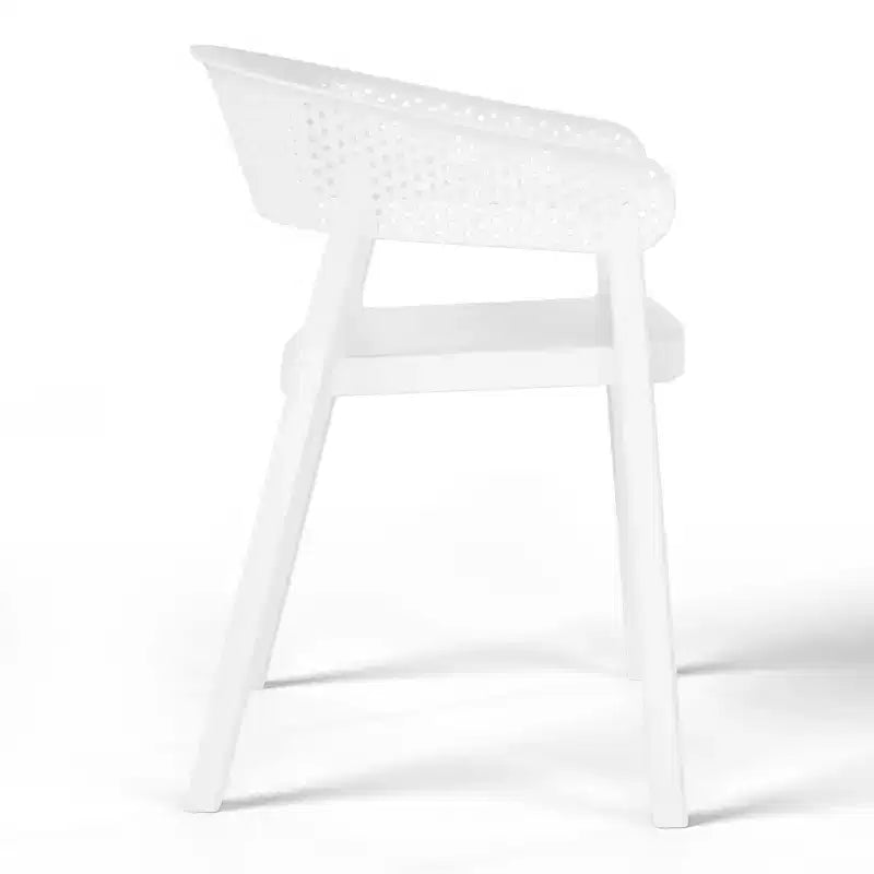WestinTrends Playa 3-Piece Indoor Outdoor Metal Patio Dining Table Set With Stackable Patio Chairs