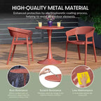 WestinTrends Playa 5-Piece Outdoor Indoor Metal Patio Dining Table Set With Stackable Patio Arm Chairs