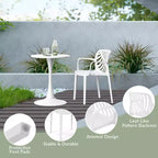 WestinTrends Playa 5-Piece Outdoor Indoor Metal Patio Dining Table Set With Stackable Patio Arm Chairs