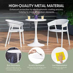 WestinTrends Playa 5-Piece Outdoor Indoor Metal Patio Dining Table Set With Stackable Patio Arm Chairs