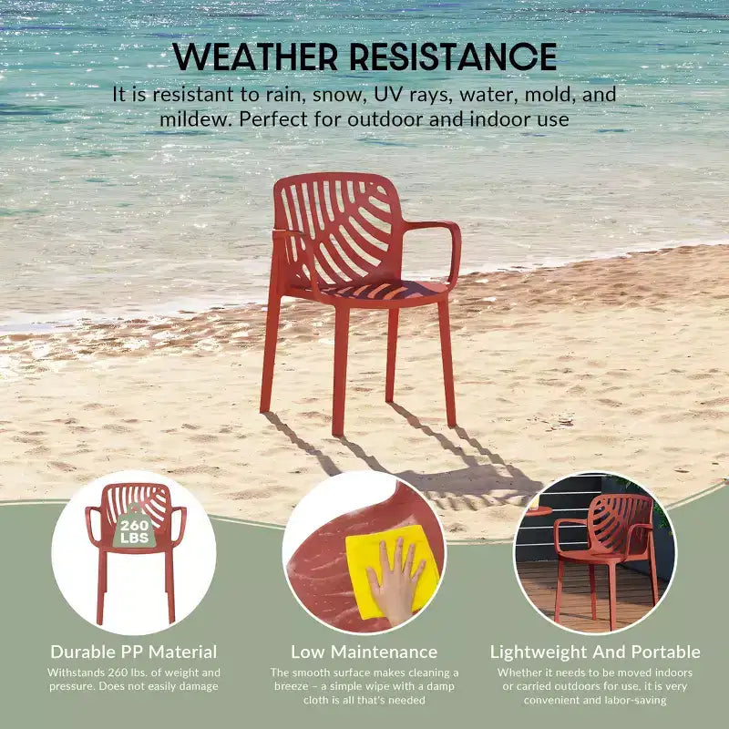 WestinTrends Playa 3-Piece Outdoor Indoor Metal Patio Dining Table Set With Stackable Patio Chairs