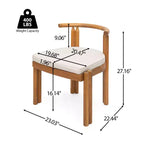 Christopher Knight Home Varkael Rustic 7 Piece Patio Acacia Wood Dining Set with Cushions